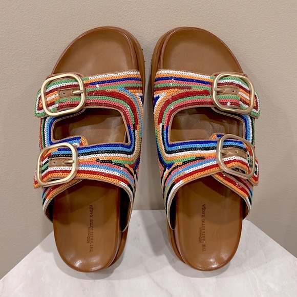 🔥The White Lotus X Aqua Colorful Sequin Women's Sandals🔥 - Picture 1 of 5